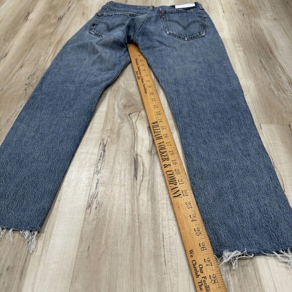 RE/DONE Levis Cropped Raw Hem Jeans Size 25 Made In USA Distressed - Picture 8 of 11